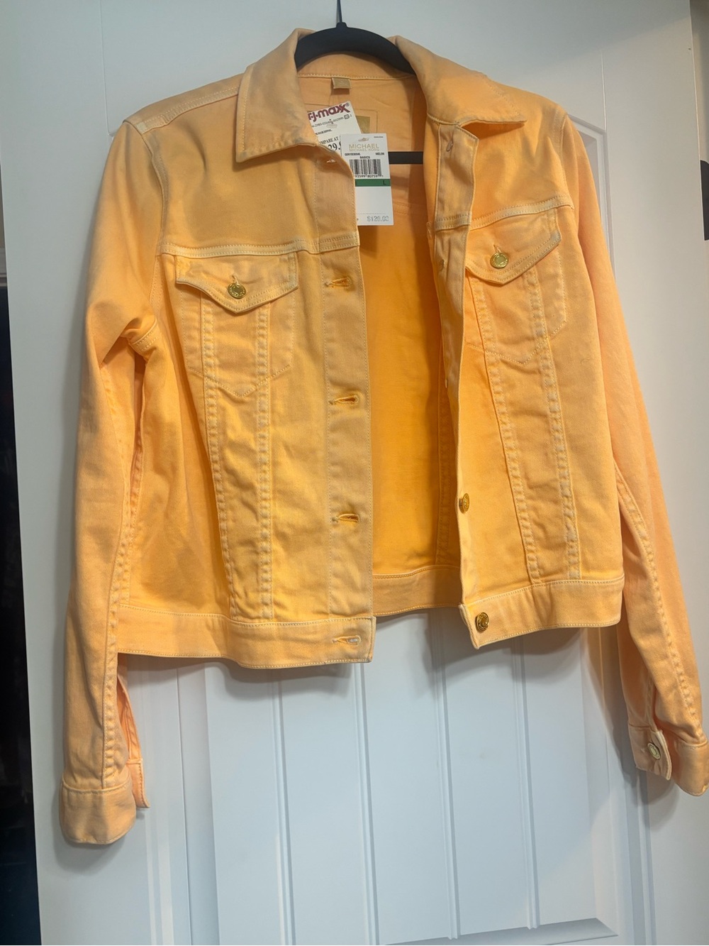 Michael Kors Peach Denim Trucker Jacket